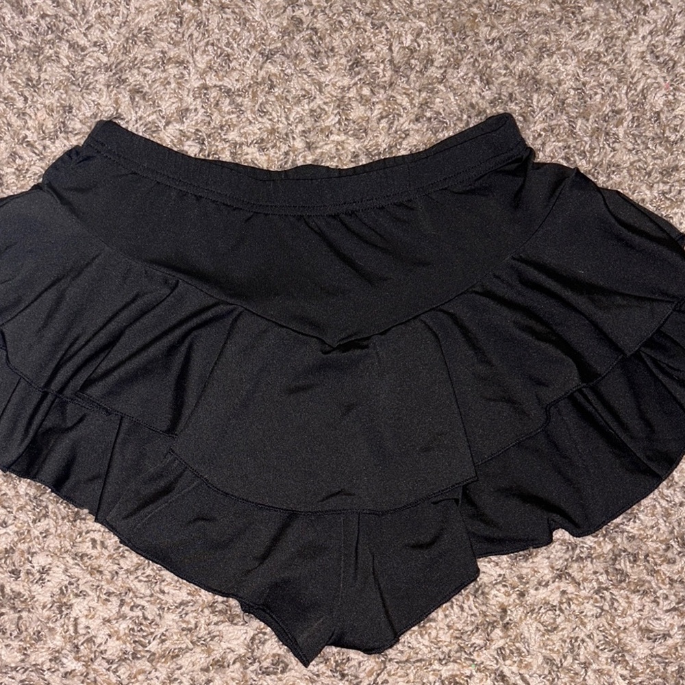 Black Ruffled Skort